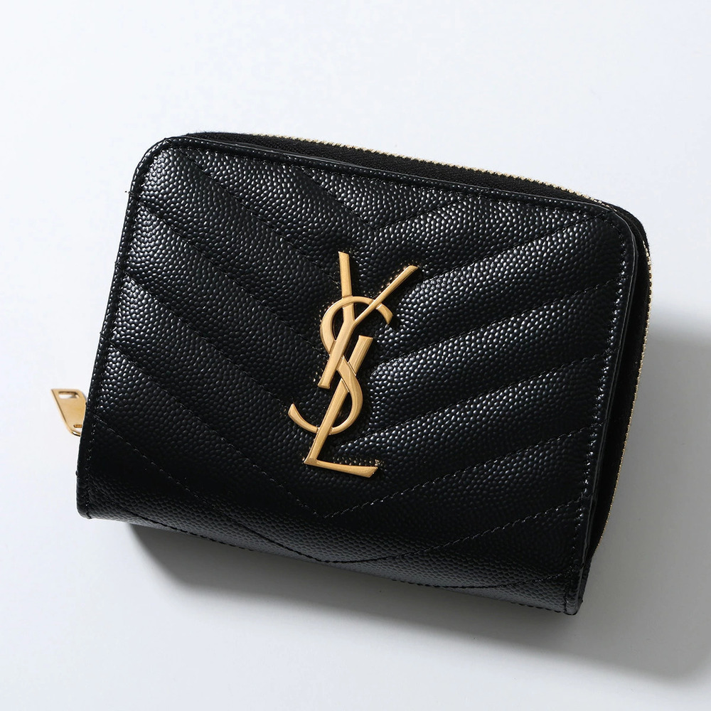 SAINT LAURENT Cassandra Bi fold Wallet Nero Black